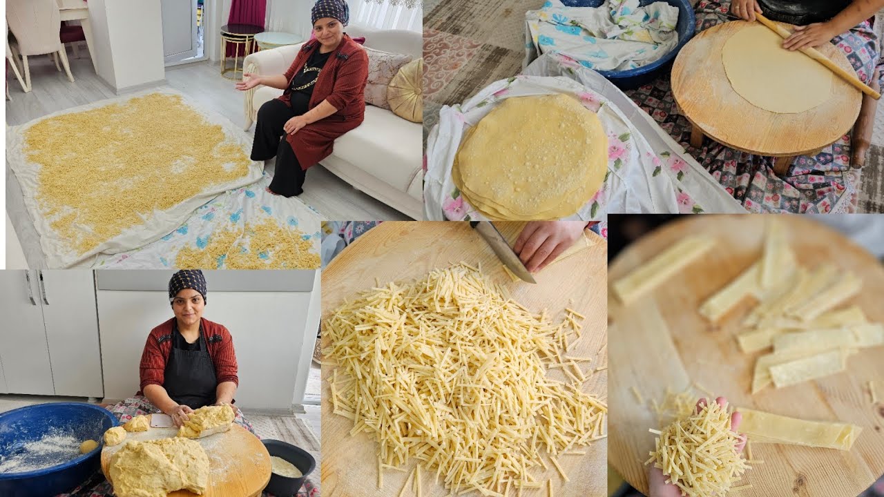 5 kilo undan erişte yaptık / erişte nasıl yapılır🤌🏻