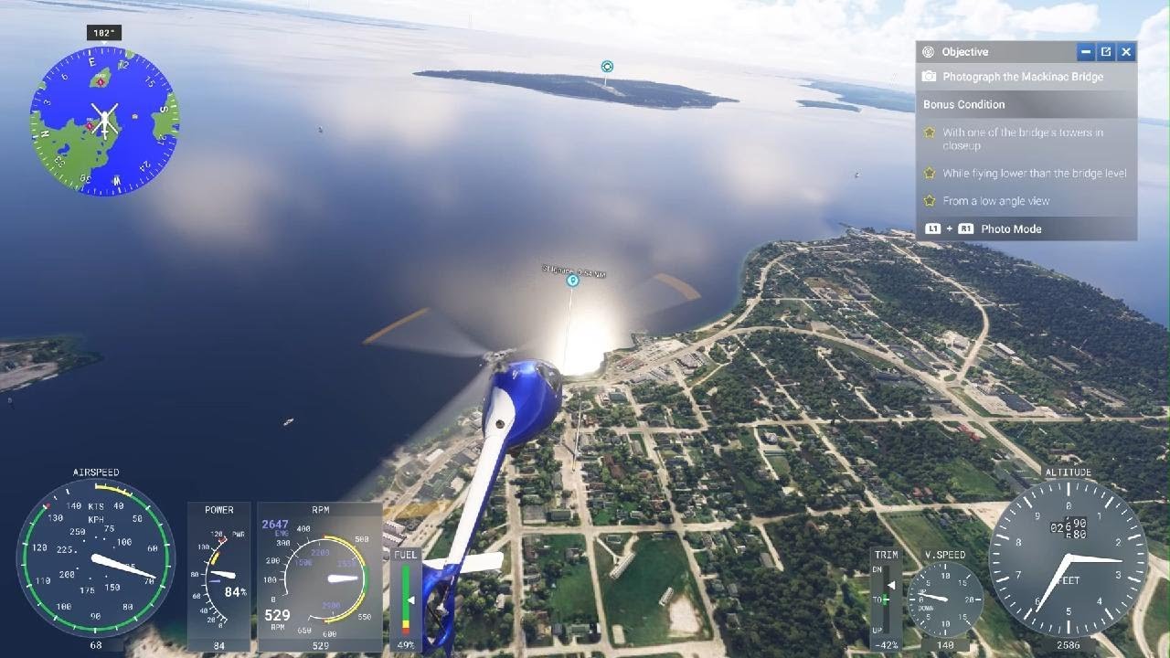 Mackinac Bridge Tour | Microsoft Flight Simulator 24 | PS5 Gameplay