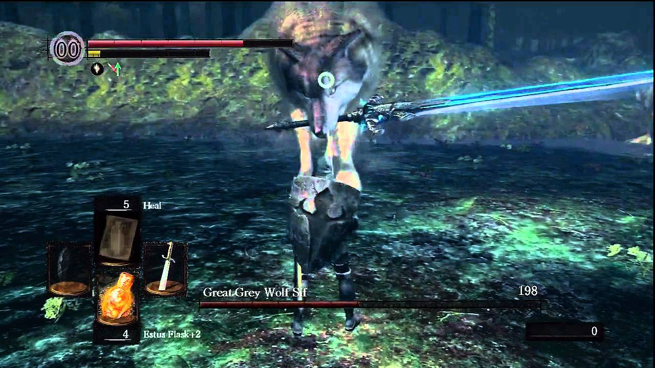Dark Souls Great Grey Wolf Sif (Boss Guide) MELEE STRATEGY