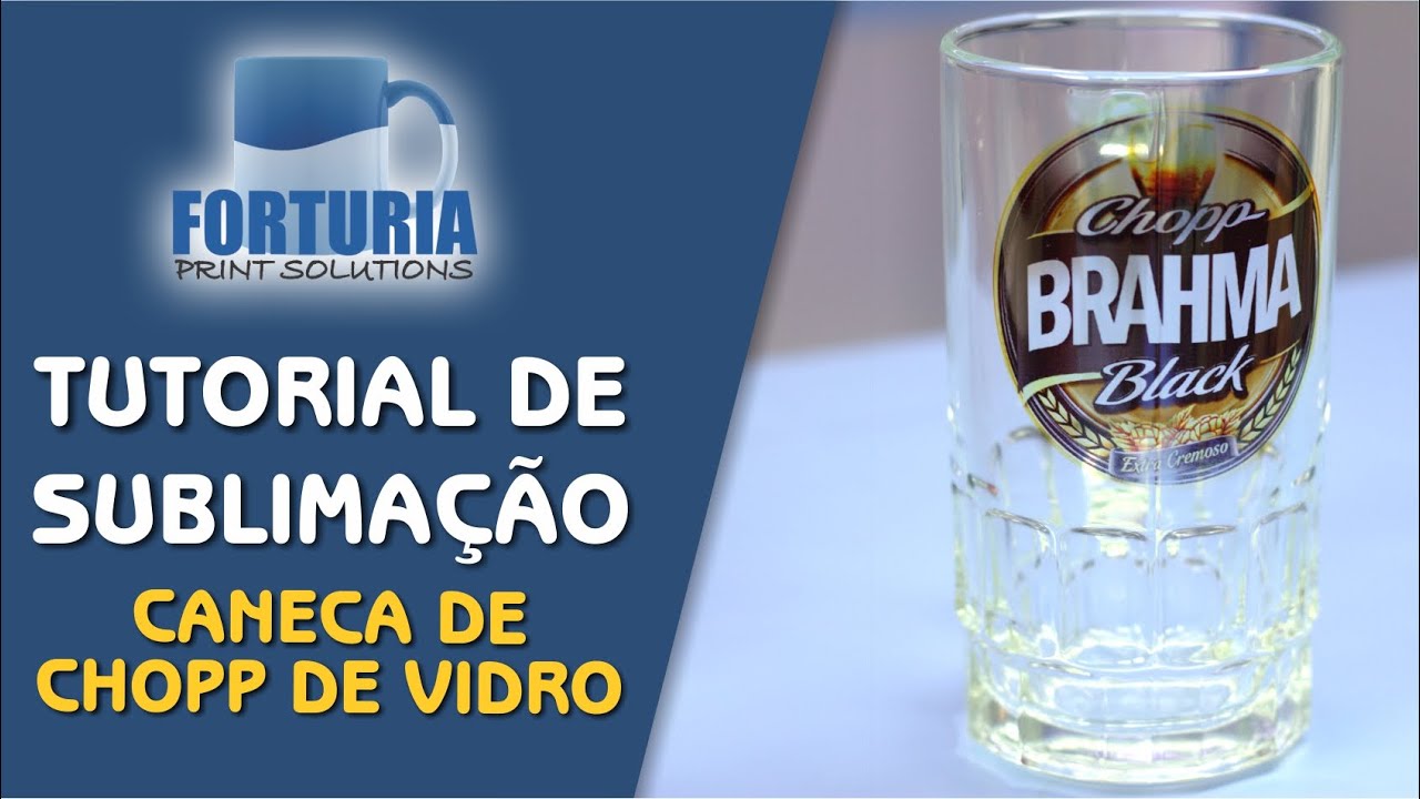 Tutorial de como personalizar Caneca de Chopp de Vidro 22oz