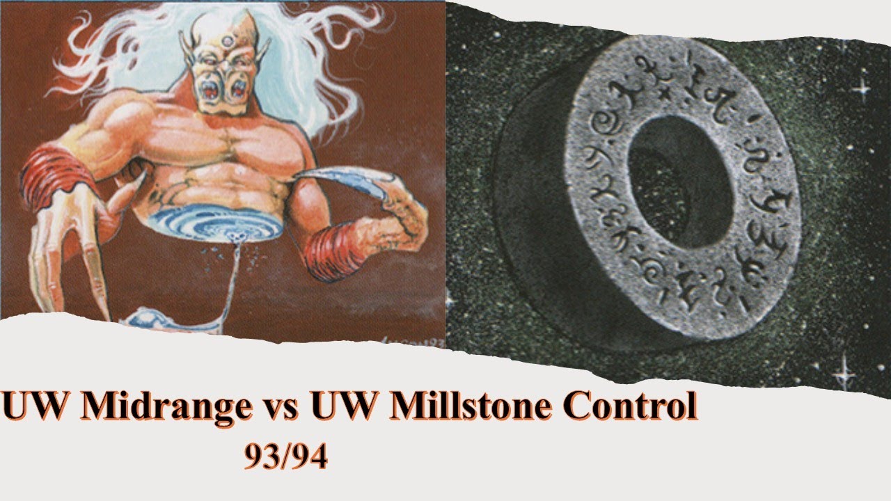 UW Midrange vs UW Millstone Control - X-Points - T55 - Match - #oldschoolmtg - #mtg9394