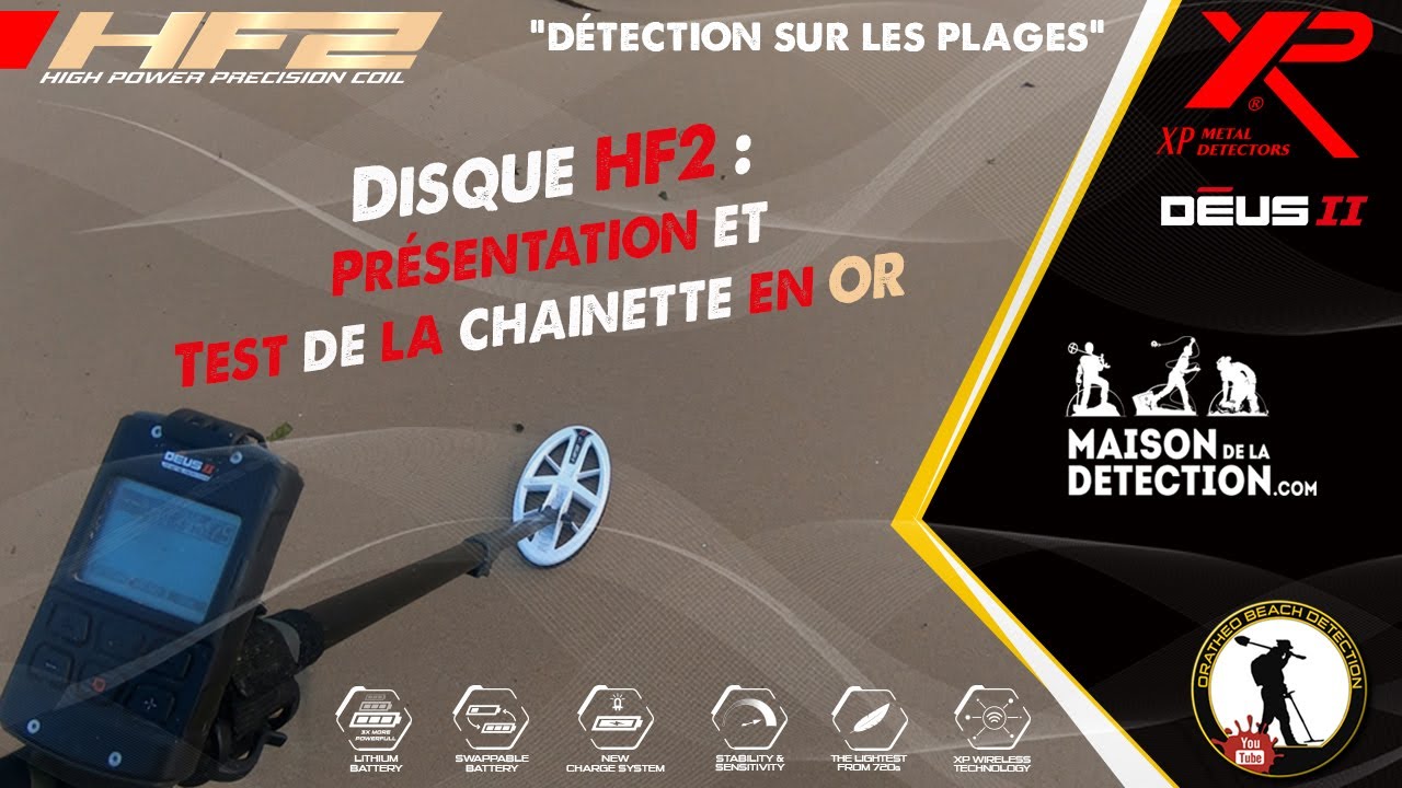 Nouveau Disque HF2 XP Metal Detectors : Présentation et TEST de la Chaînette en OR
