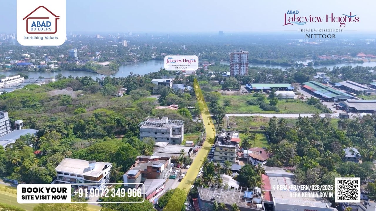 ABAD Lakeview Heights Location Map | Nettoor Kochi | Prime Connectivity & Waterfront Living