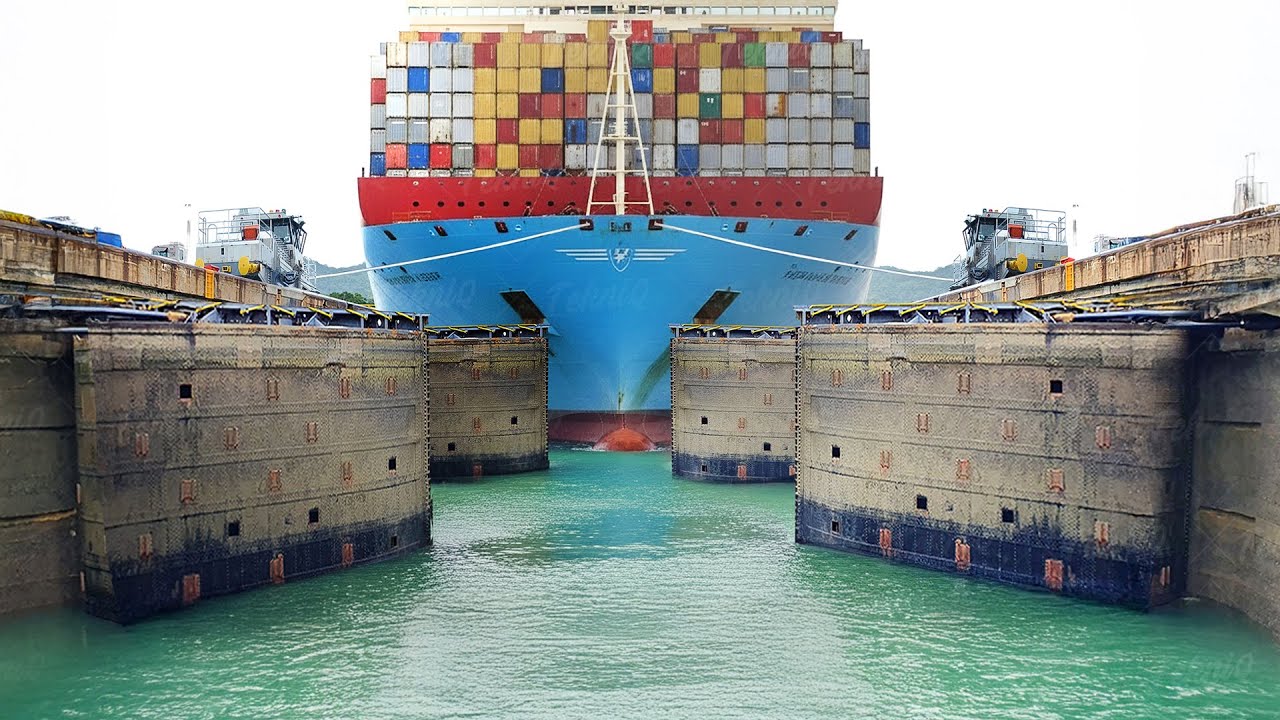 How World’s Biggest Container Ships Pass Through Panama Canal