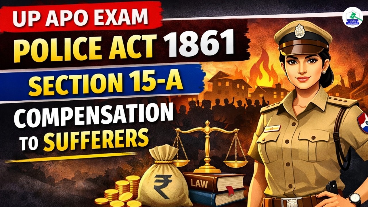 Section 15A Police Act 1861 | Compensation to Sufferers | UP APO / Judiciary Exam