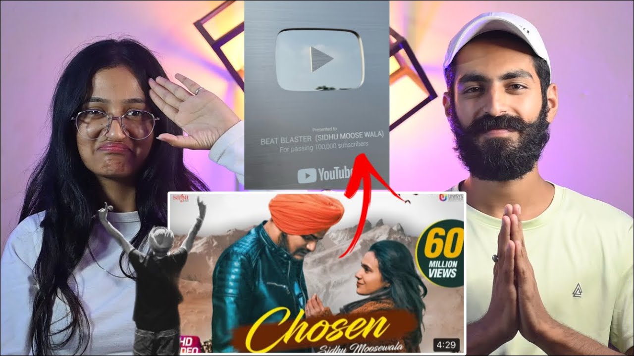 Reaction On : Chosen ~ Sidhu Moose Wala | Sunny Malton | Dedicated Silver Buttton To Moose Wala