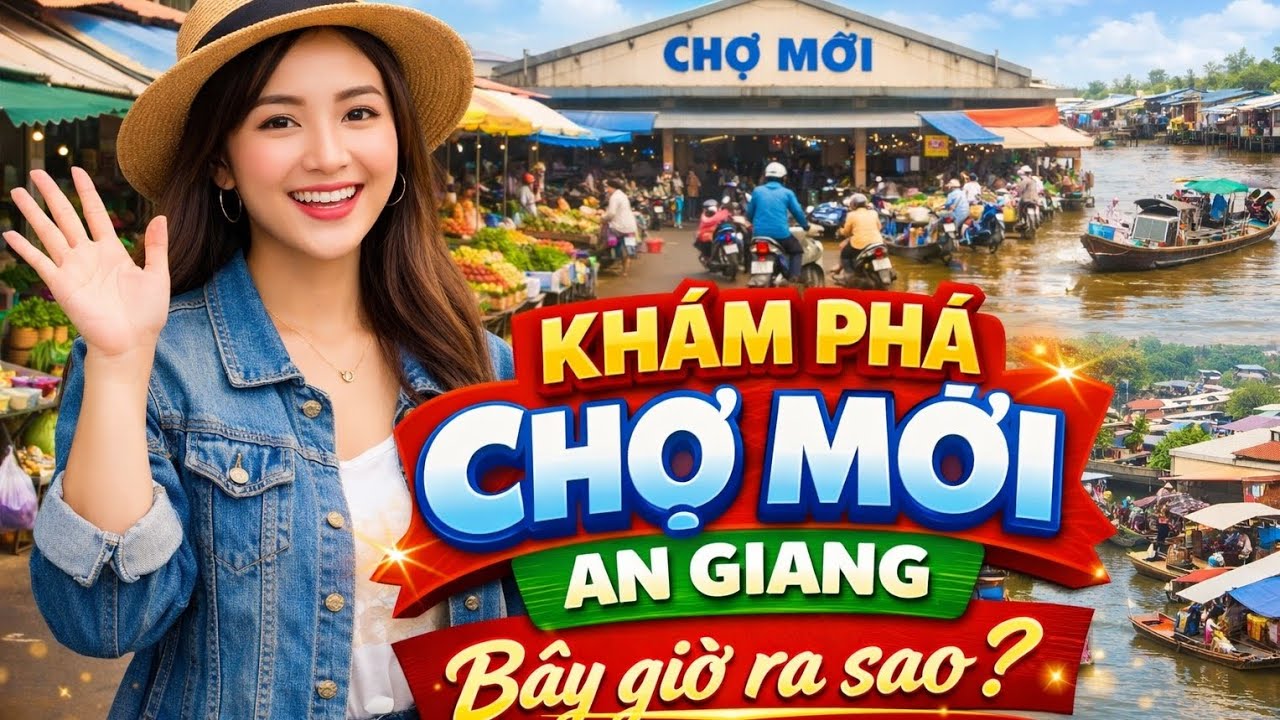KHÁM PHÁ CHỢ MỚI AN GIANG | BÂY GIỜ RA SAO? | #huệvlog #mientay 