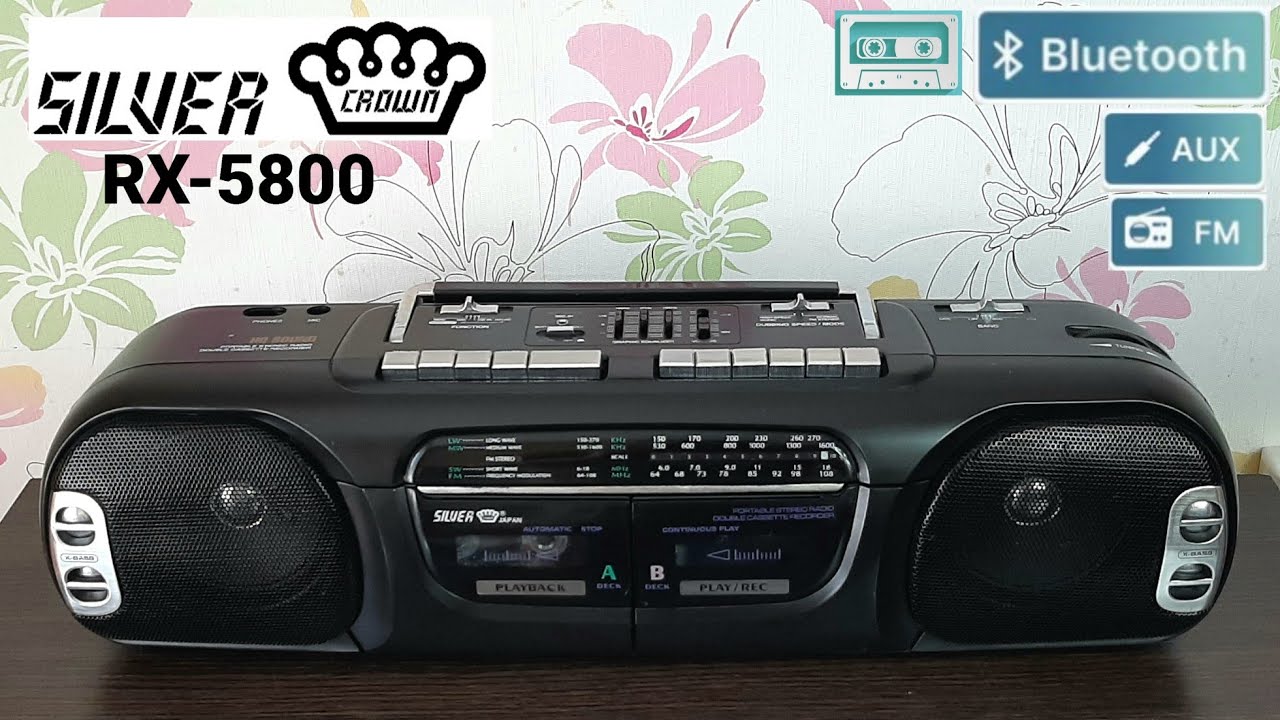 Silver Crown Japan RX-5800 radio cassette recorder + Bluetooth