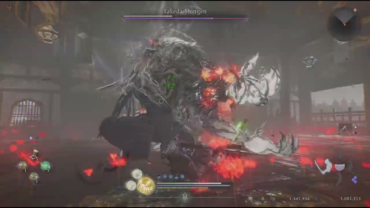Nioh 3 Takeda Shingen Demon NG+ Ninja Sword/2 Ninja Sword/Switchglaive/slight 2 Sam Sword