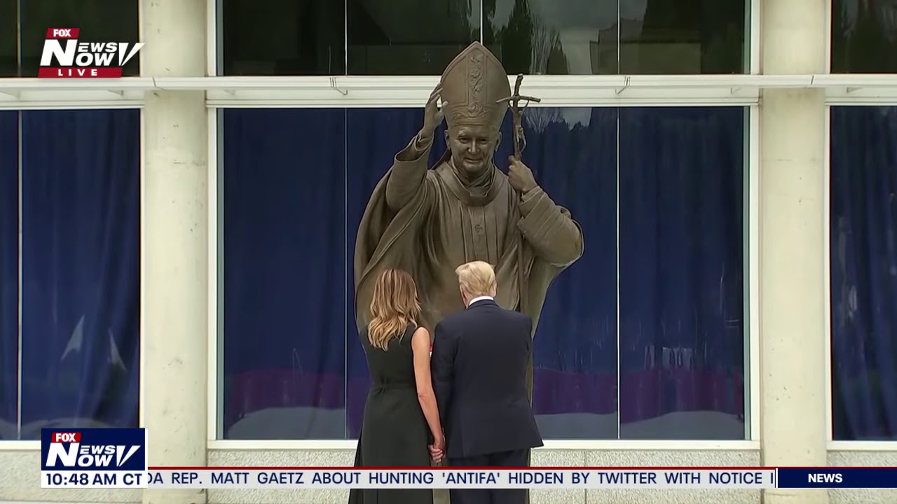 ST. JOHN PAUL II: President Trump and First Lady Melania Trump Visit Holy Shrine