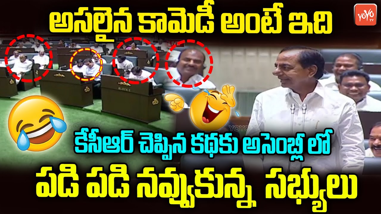 HIGHLIGHT COMEDY: CM KCR Narrates HILLARIOUS Funny Story In Assembly | KTR | Harish Rao | YOYO TV