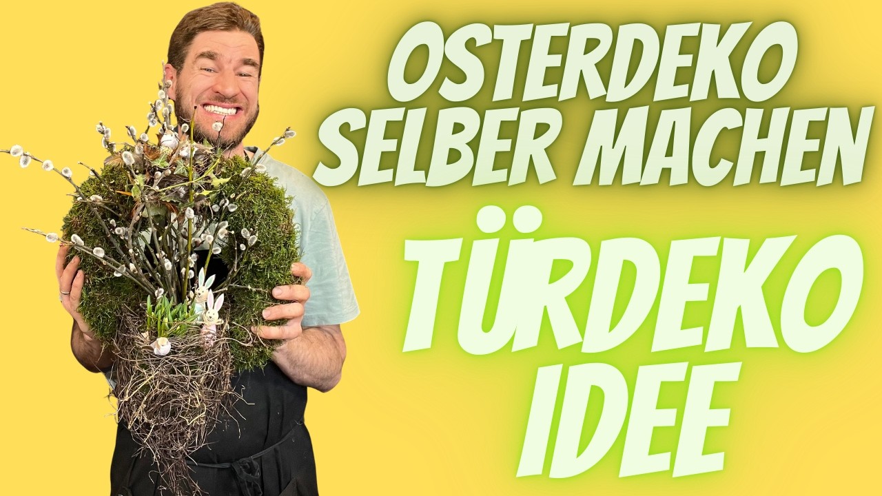 Rustikale Oster Türdeko selber machen 🌿 | DIY Osterdeko aus Naturmaterialien | Kreative Osteridee