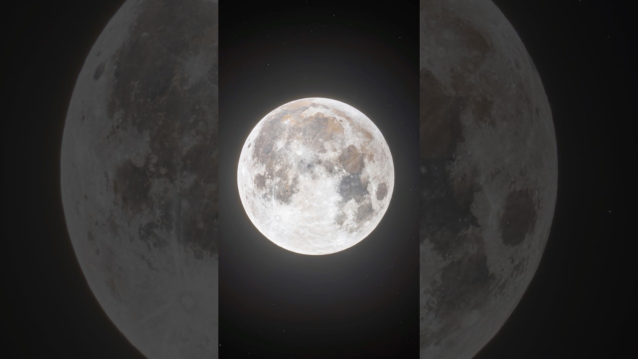 The Full Harvest Moon 🌾🌕🔭 from an 8&rdquo; refractor telescope #harvestmoon #fullmoon #telescope #moon