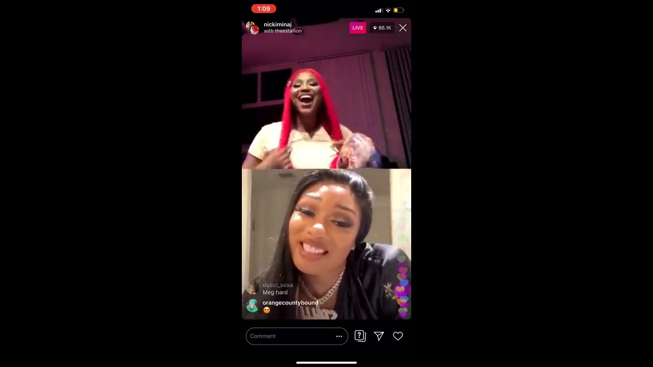 NICKI MINAJ & MEGAN THEE STALLION MEET FOR THE FIRST TIME ON IG LIVE (FULL VIDEO)