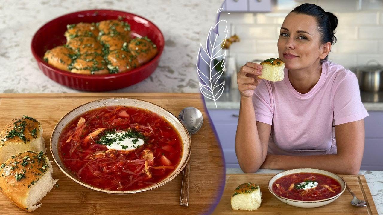 УКРАИНСКИЙ БОРЩ 🍲 с чесночными пампушками 🍞 Безумно вкусно! 😋Фирменный РЕЦЕПТ от Лизы Глинской 😉👌