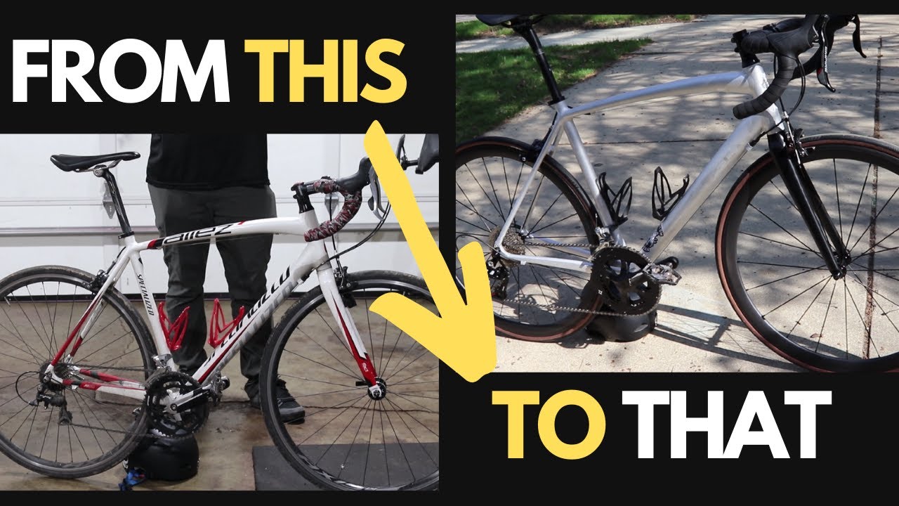 Stripping the Paint from my Road Bike with Paint Stripper, turning things METAL!