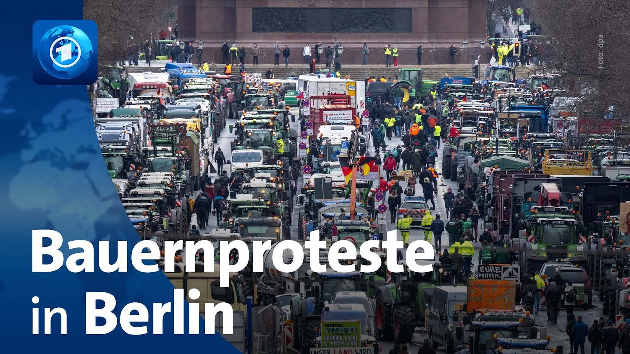 Abschluss der Protestwoche: Bauernproteste in Berlin