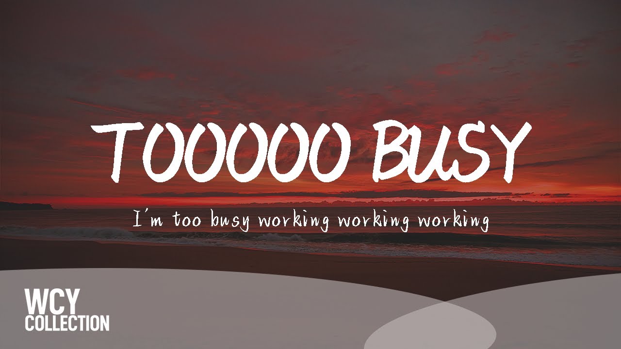 王霏霏 - TOOOOO BUSY [I'm too busy working working working] 【動態歌詞/pīn yīn gē c&iacute;】