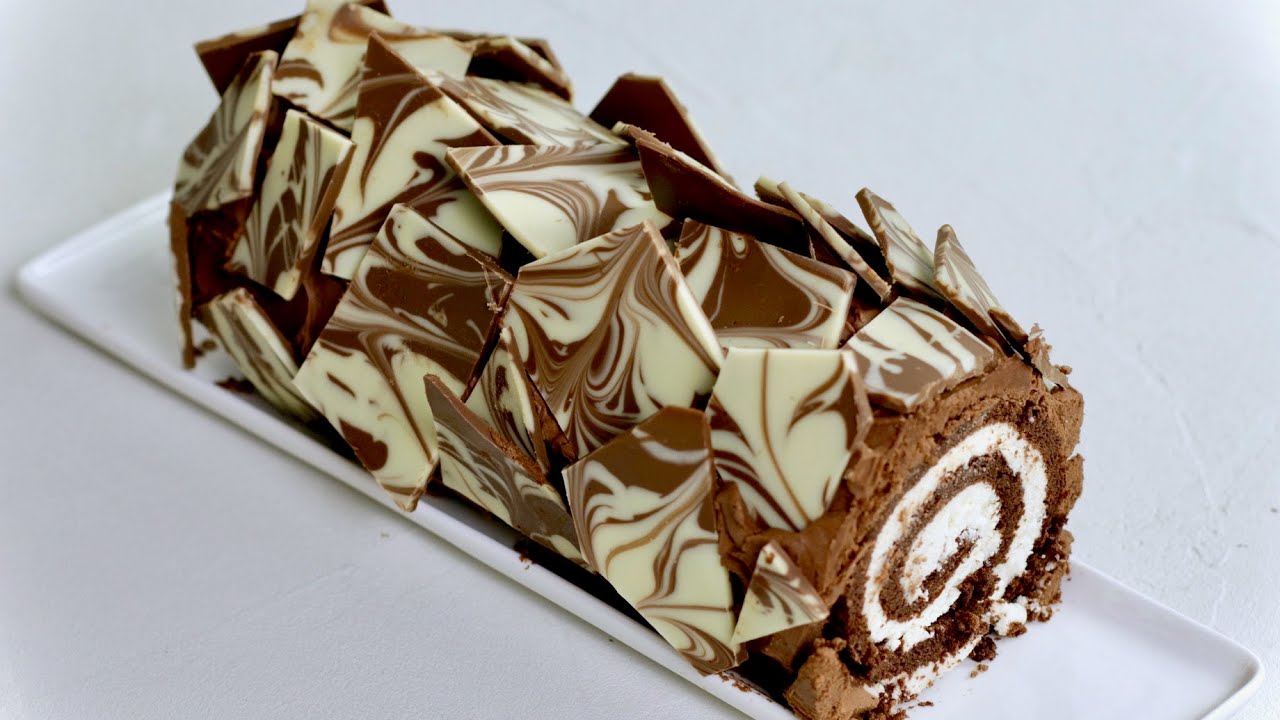 Bûche de Noël sans Matériel (Trois Chocolats) | William's Kitchen