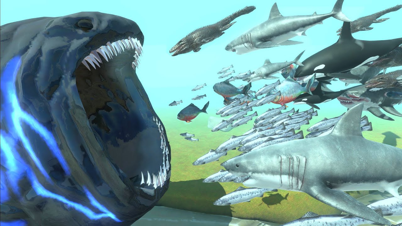 All Aquatic Units vs Bloop Monster - Animal Revolt Battle Simulator