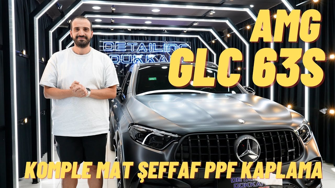 Dünyada ilk ! Yeni AMG GLC 63S Komple Mat Şeffaf PPF Kaplama Uygulaması