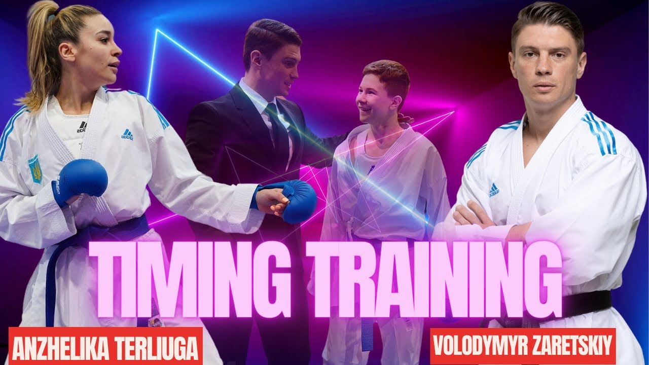 Timing Тренировка в karate wkf Anhelika Terliuga & Volodymyr Zaretskiy