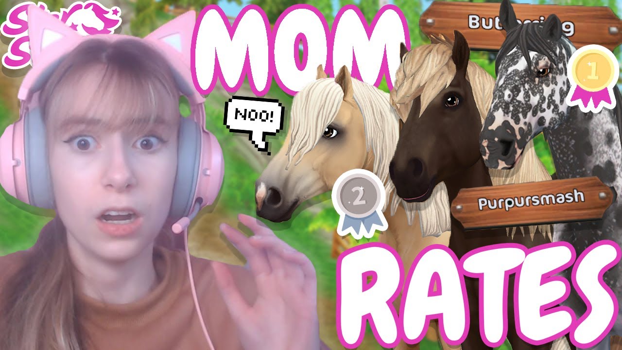 My MOM Rates My HORSES & HORSE NAMES In Star Stable! 😨