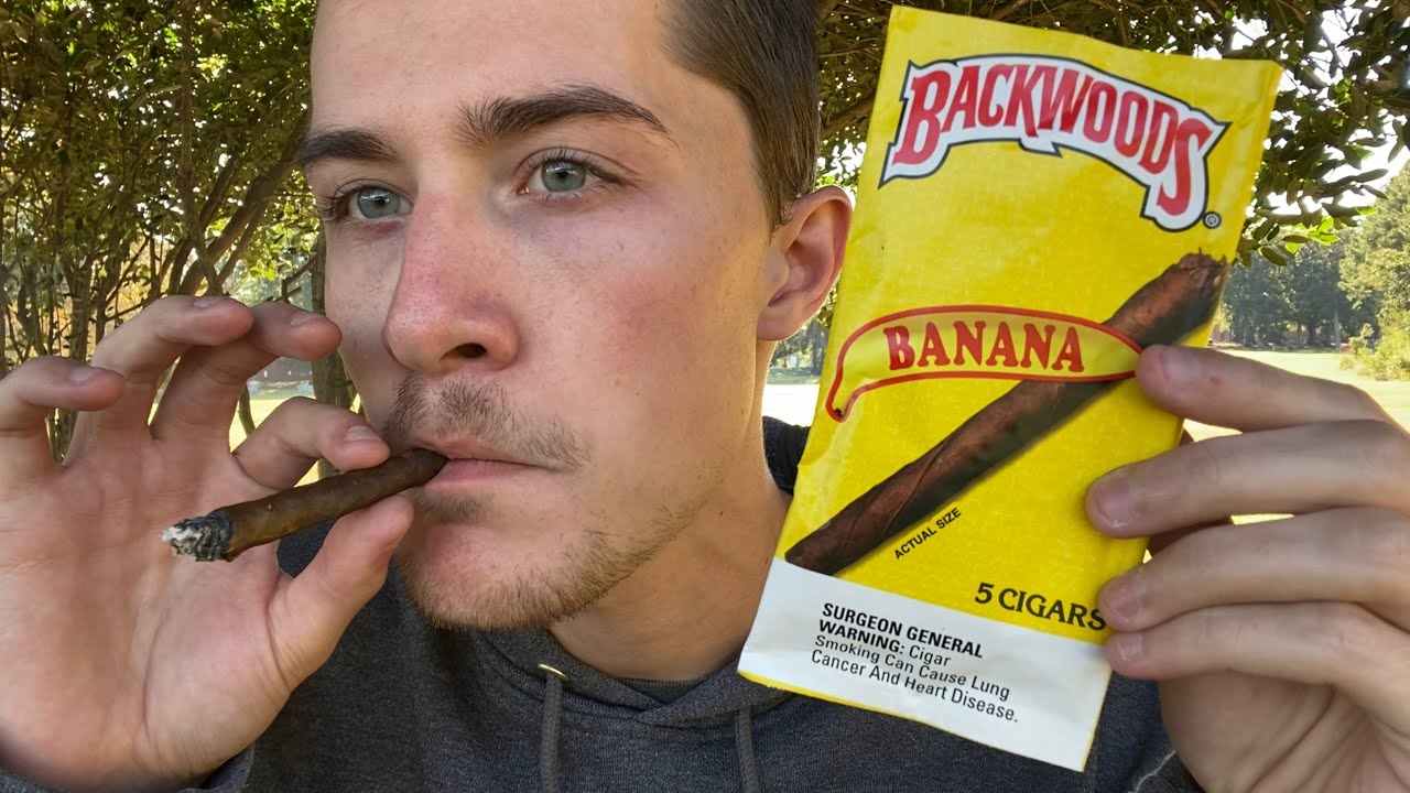 Smoking a BANANA Backwoods Cigarillo - Review