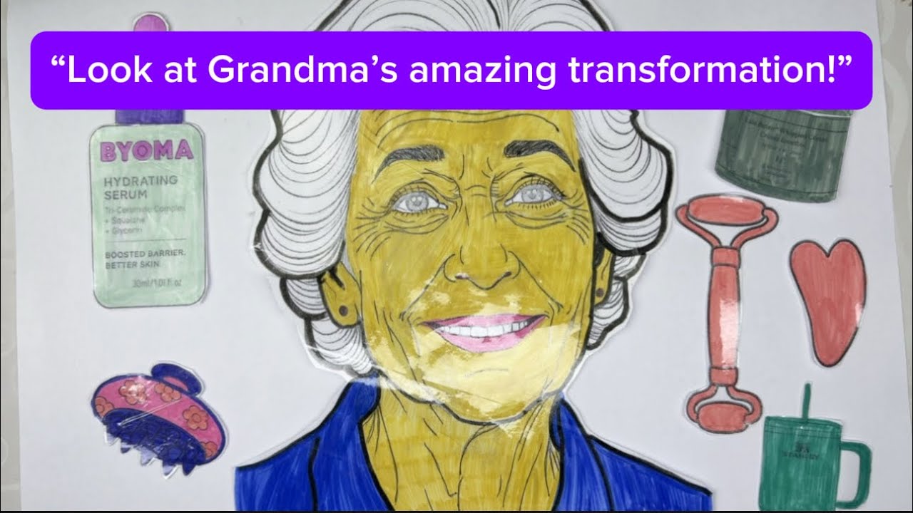 Grandma Makeover Transformation 😱 Paper DIY Anti-Aging Routine | Before & After Glow Up #