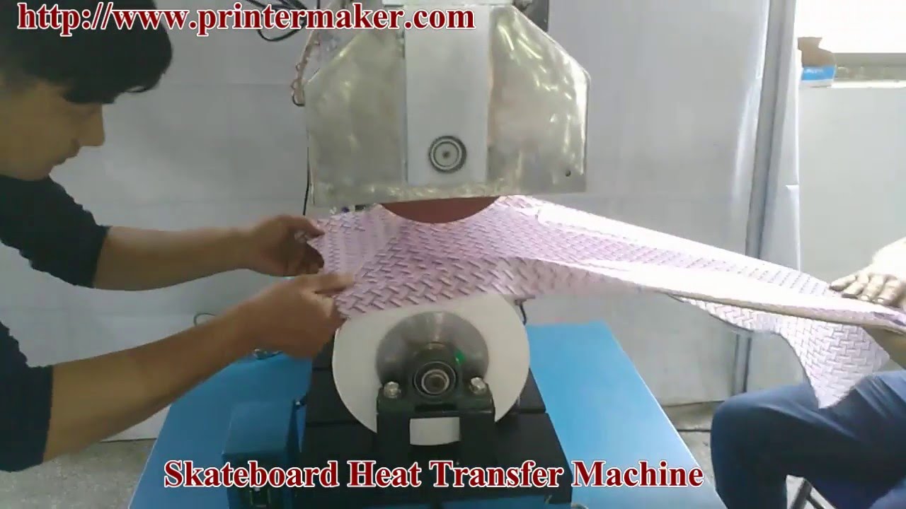 how to use skateboard heat transfer machine