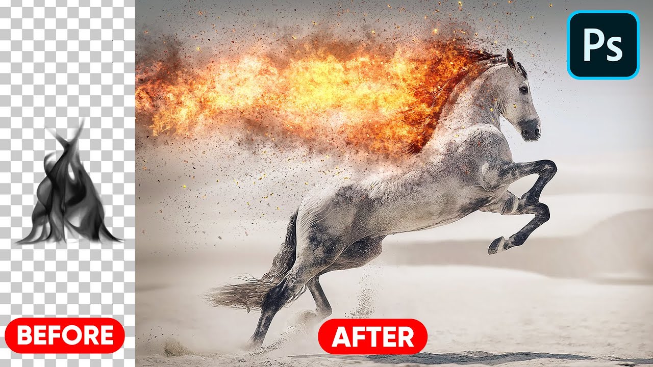 Преобразование огненных кистей в (НАСТОЯЩИЙ) эффект огня — урок по Photoshop