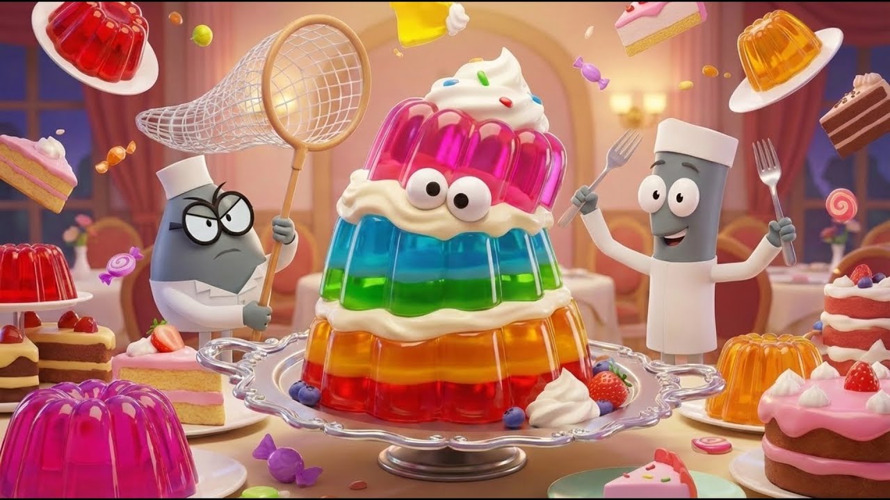 Epic Jelly Showdown 🍰🔥| A Dessert Table Gone Wild | Lamput Funny Animation