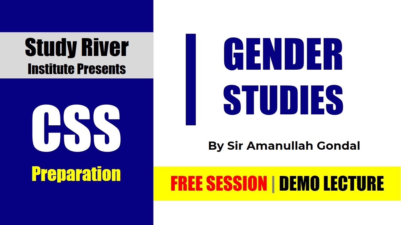 Gender Studies | Gender Studies Syllabus | Gender Studies past papers | Amanullah Gondal | CSS