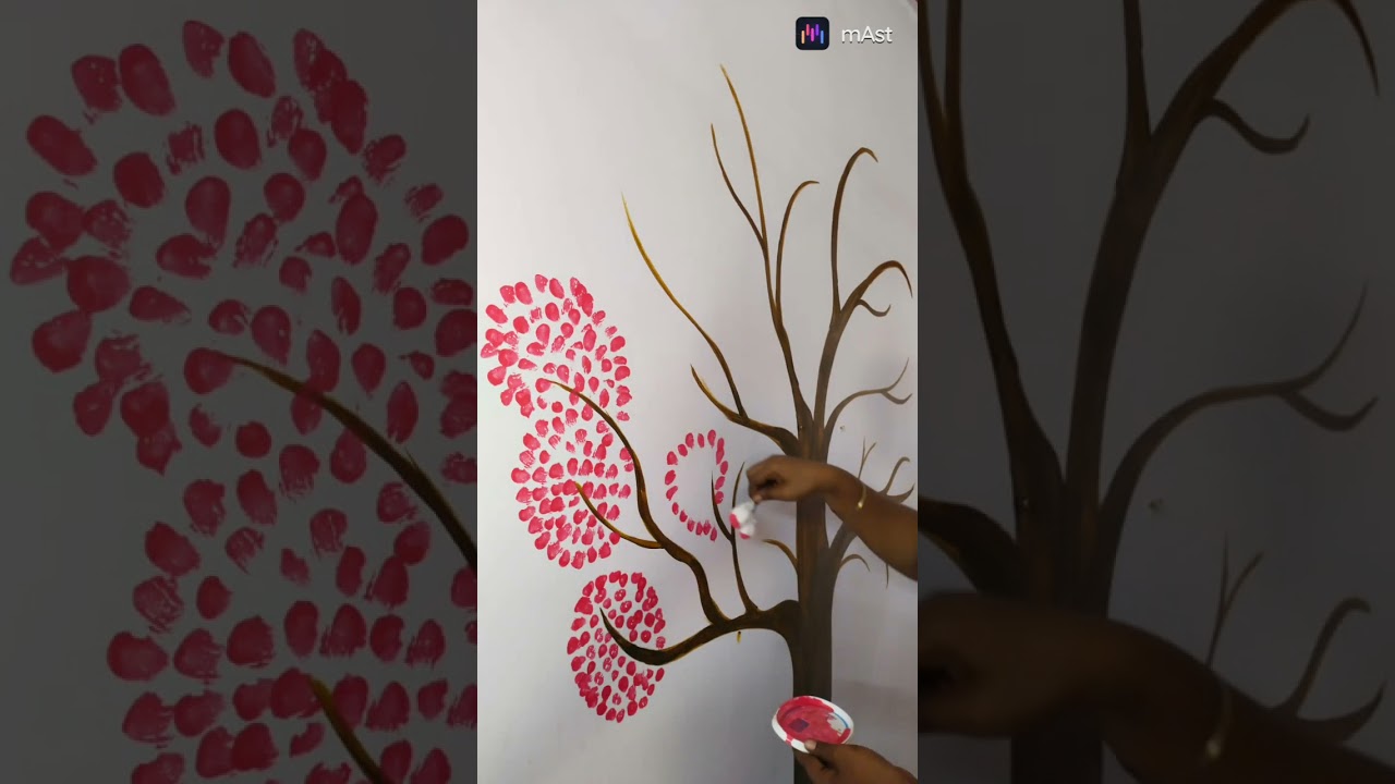 colourful tree# wall painting no.2🌳🌺