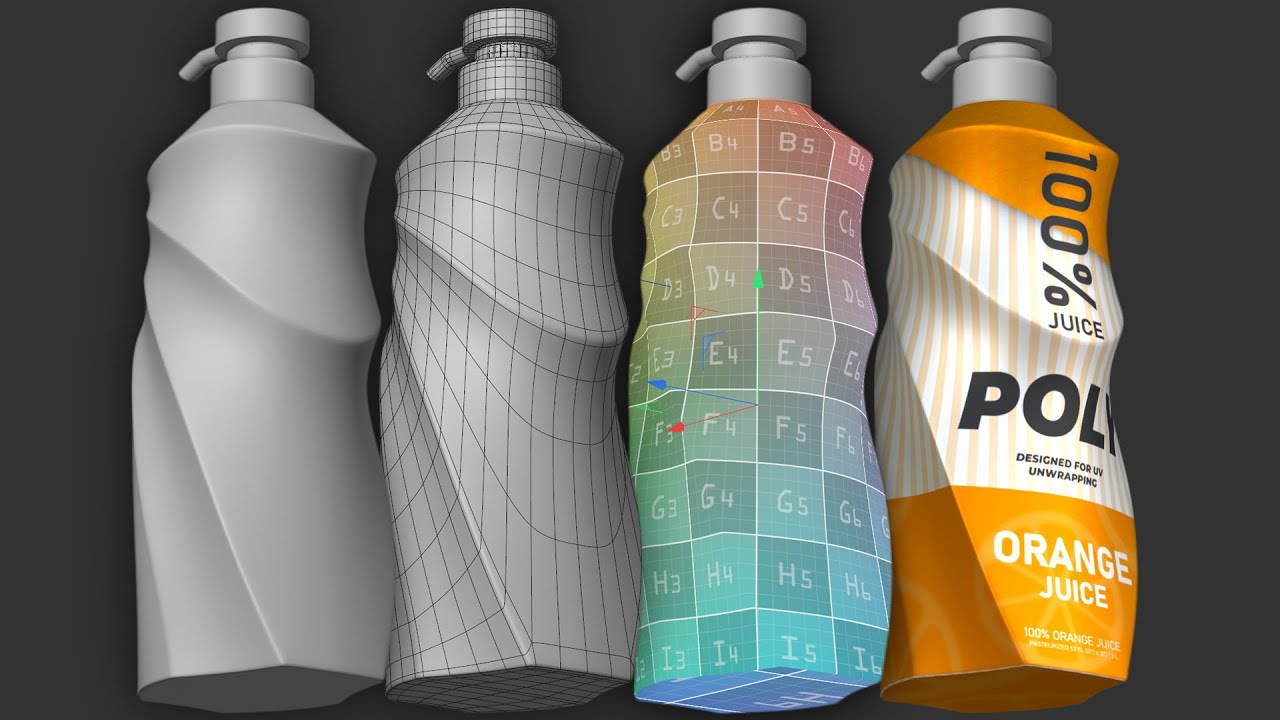 How to UV Unwrap Complex Cylinders/Bottles | Cinema 4D