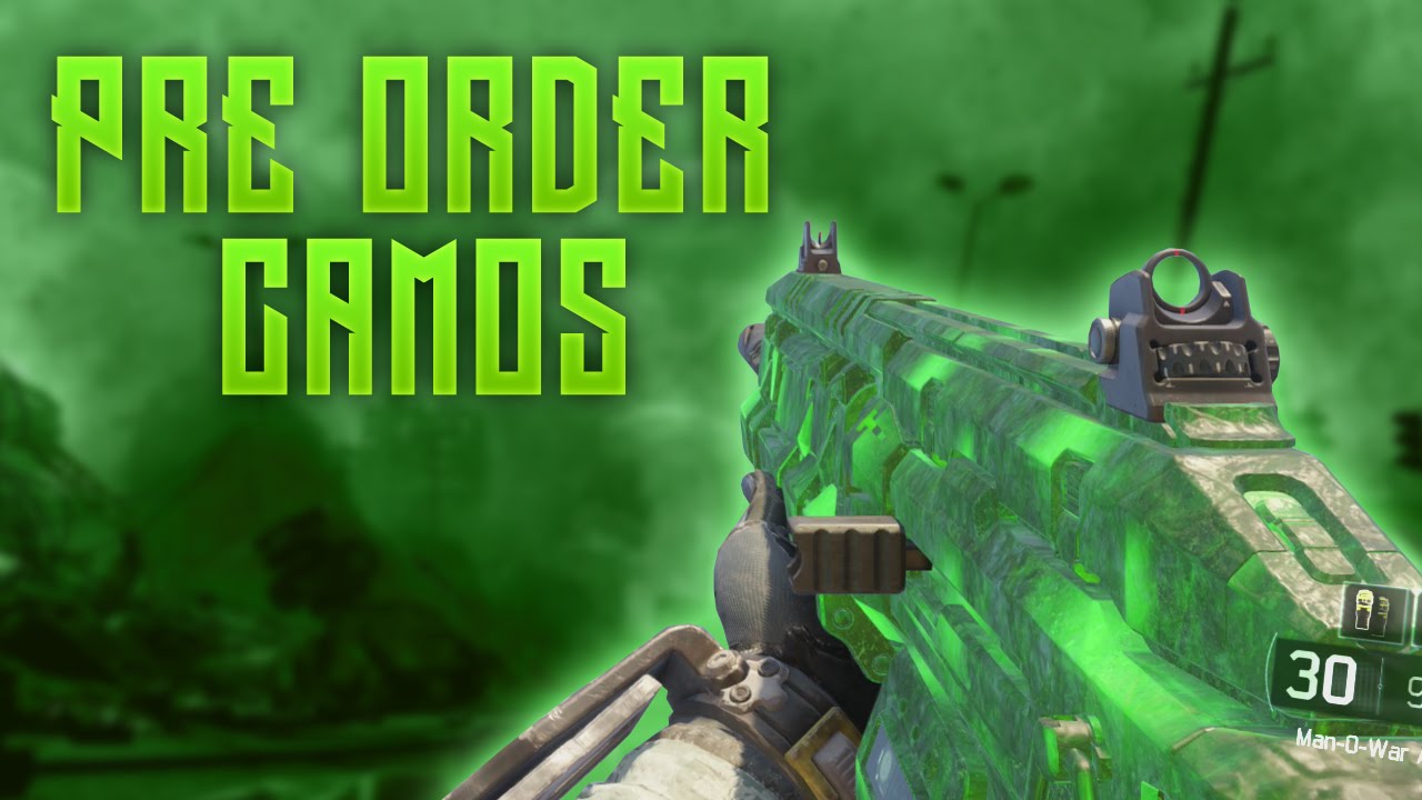 BO3 PRE ORDER CAMOS (Weaponized 115, Nuketown, Cyborg, True Vet)