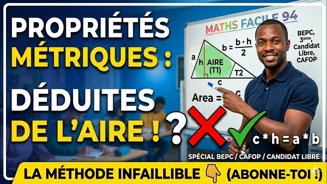 Propriété Métrique déduite de l'aire : La formule MAGIQUE pour le BEPC ! 📐