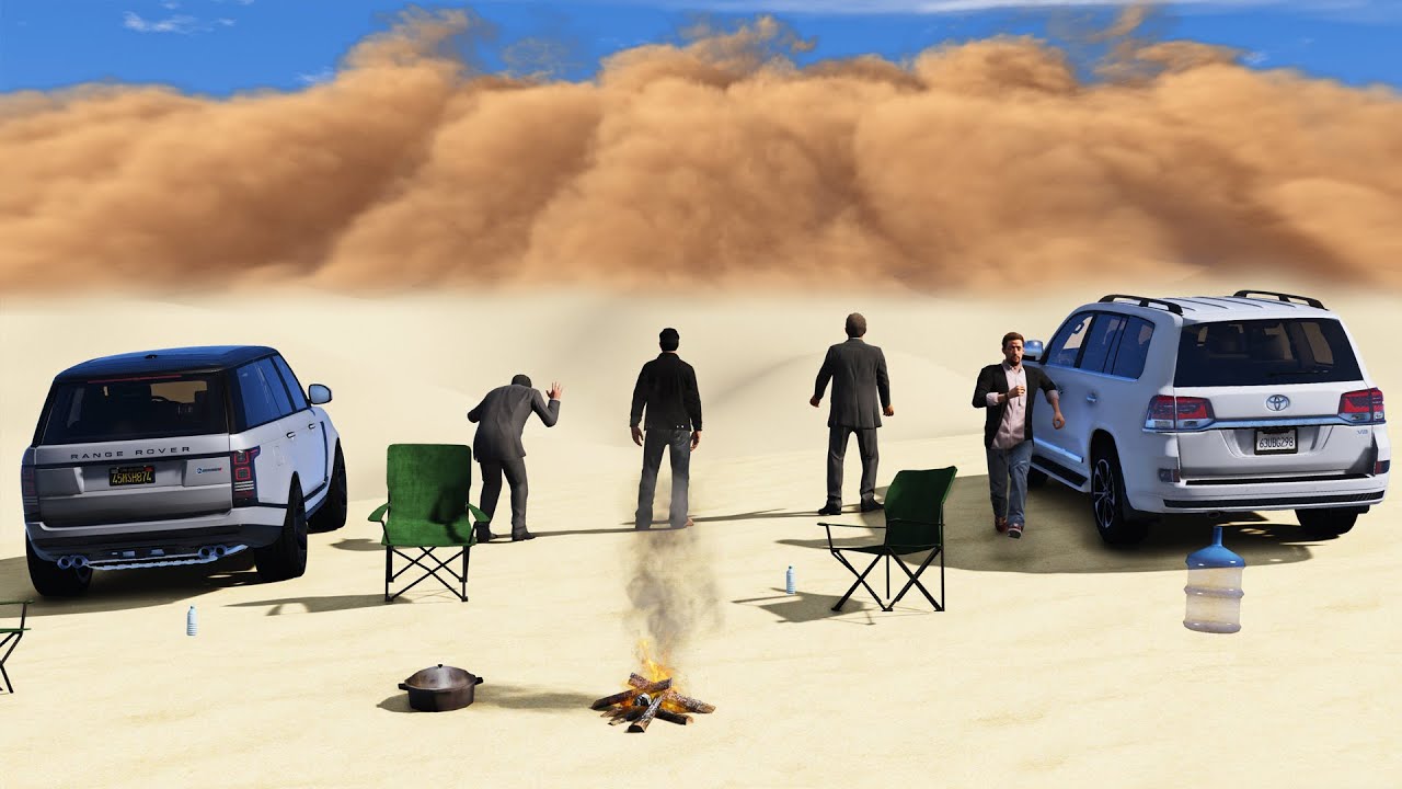 تركوه أهله بالصحراء بعد حدوث عاصفة رملية ليواجه خطر الموت لوحده فهل ينجو | قراند 5 - GTAV