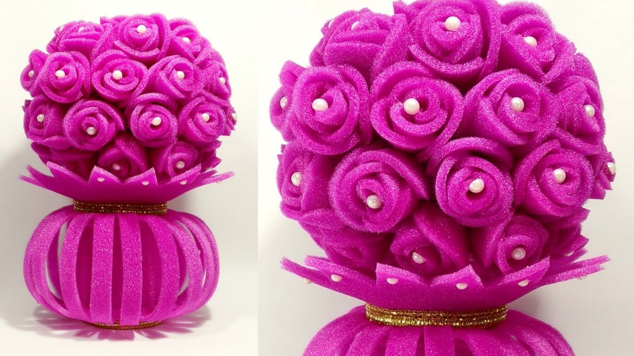 GULDASTA/Guldasta banane ki Vidhi/NEW DESIGN FOAM GULDASTA/WASTE PLASTIC BOTTEL GULDASTA/FOAM& BOTTL