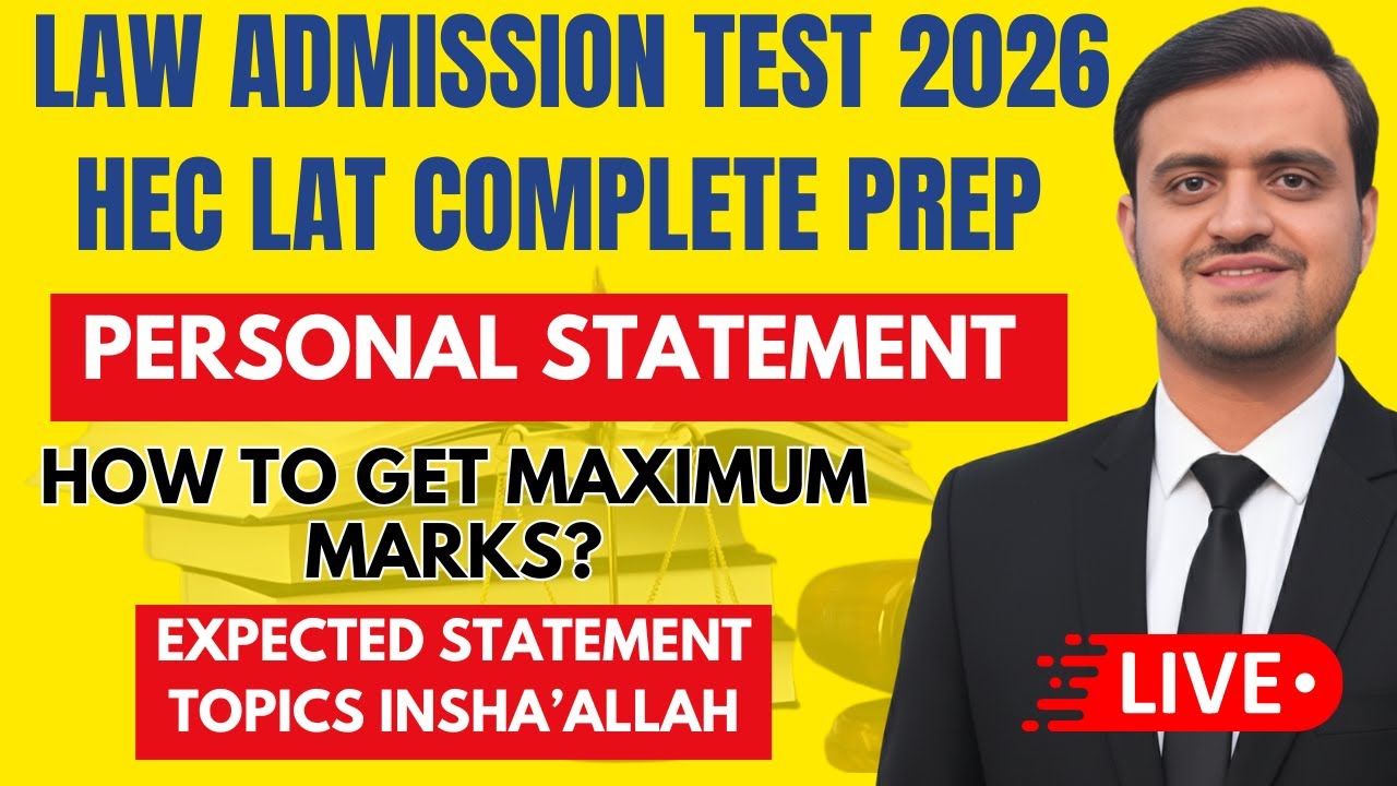 How to Write a Personal Statement for LAT Test  | Expected Topics | HEC Law Admission Test 2026