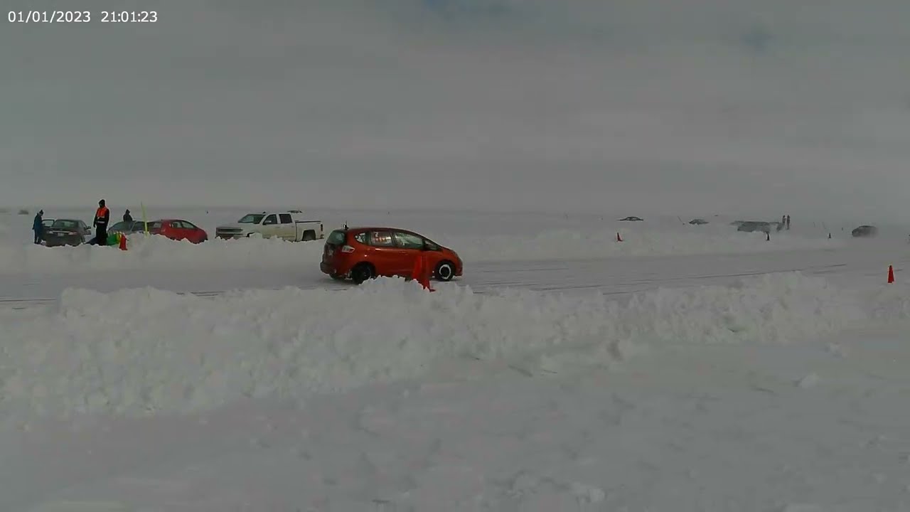 HONDA FIT ICE RACER!!  WAIT for it! WAIT for it!  Gimli, MB