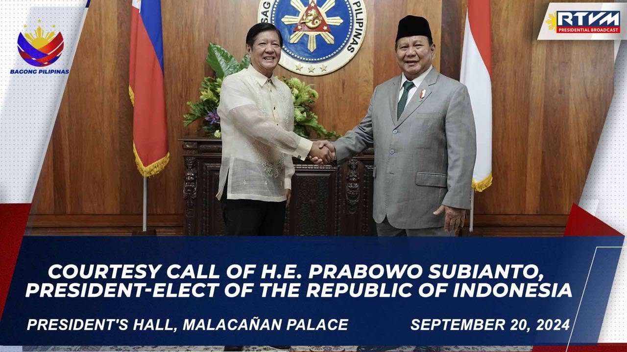Courtesy Call of H.E. Prabowo Subianto, President-elect of the Republic of Indonesia 9/20/2024