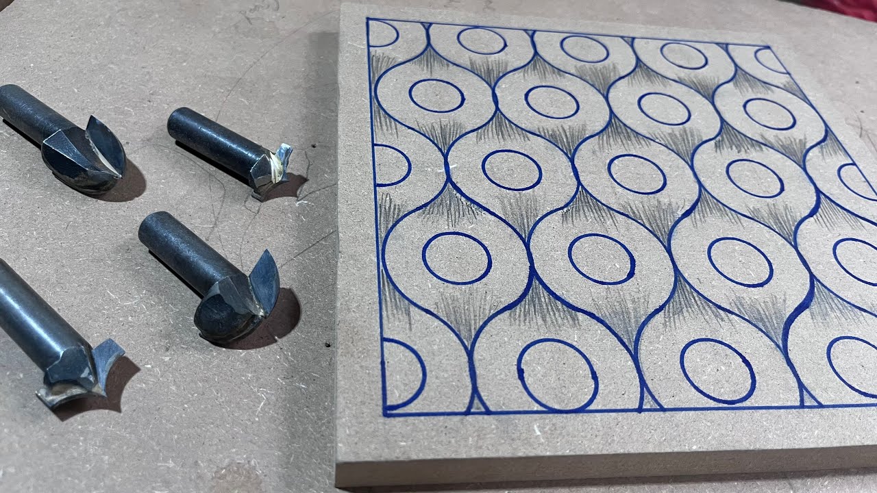 Wood Carving With Router Bits | MDF Design Pattern | CNC Style Hand Routing
