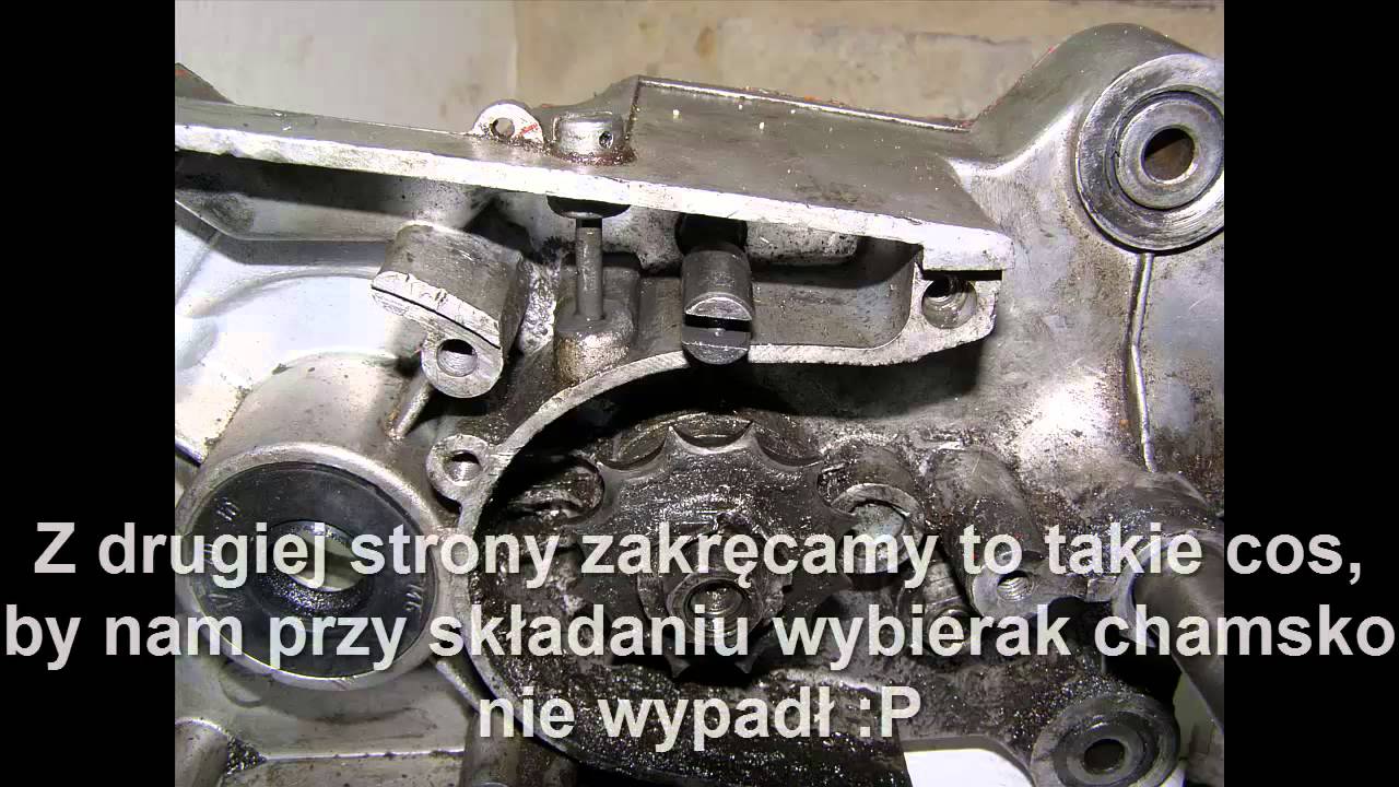 Romet - Składanie skrzyni silnika dezamet 023.
