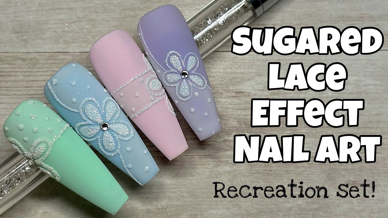 Sugared Lace Effect Nail Art Tutorial