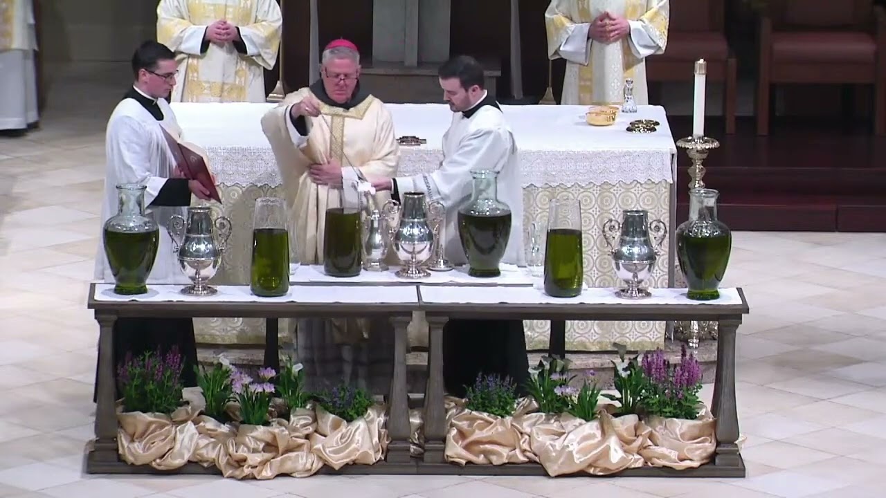 Blessing of the holy oils at the Diocese of Charlotte Chrism Mass 2025