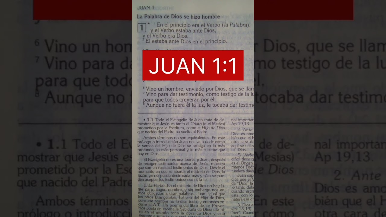 JUAN 1:1 #lospasajesdelabiblia #biblia #juan