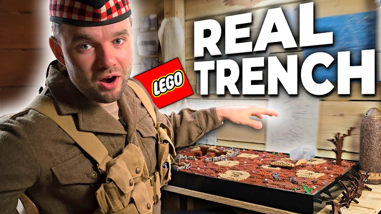 I Build a Lego WW1 Trench... INSIDE A REAL TRENCH!