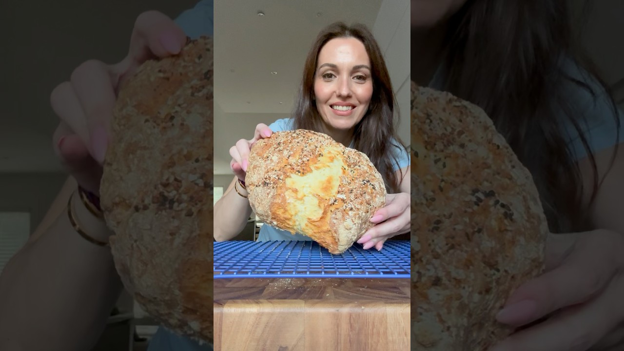 I can&rsquo;t stop making this 2 Ingredient Artisan Yogurt Bread 🥖 #shorts