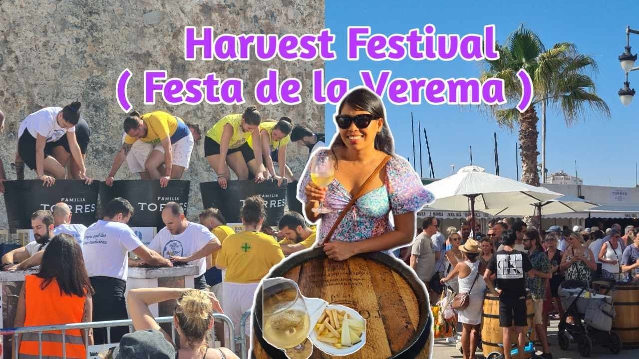 FESTA DE LA VEREMA SITGES  ( Harvest Festival ) with GRAPES Steppers Competition and WINE Tasting